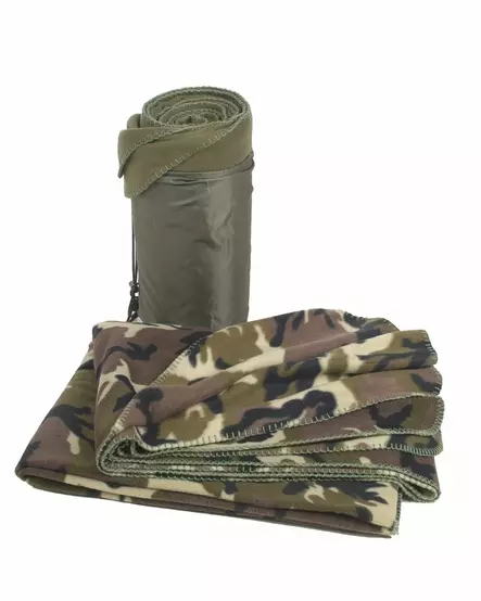 Fleece Blanket, Woodland, Mil-Tec - Blankets and Throws - 14426020 - 2