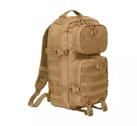 Brandit Assault Pack Patch Backpack, Medium, Light Brown - Backpacks - 8022-70 - 1