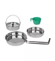 5-Piece Camping Cookware Set, Stainless Steel, Mil-Tec - Camping Cookware - 14646000 - 2