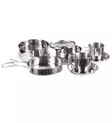 8-Piece Camping Cookware Set, Stainless Steel, Mil-Tec - Camping Cookware - 14648300 - 1