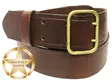 Brown Leather Crew Belt - Leather Belts - 1045R-110 - 2