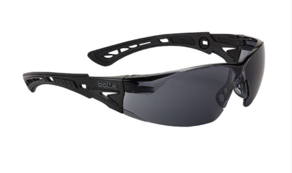 Bollé RUSH+ PSSRUSP443 Platinum Safety Glasses, Smoke Grey Lens - Sunglasses - 15651820 - 1