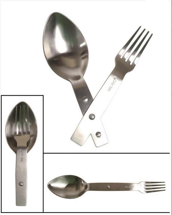 LUHA Spoon-Fork Set Göffel, Mil-Tec - Camping Cookware - 14625000 - 1