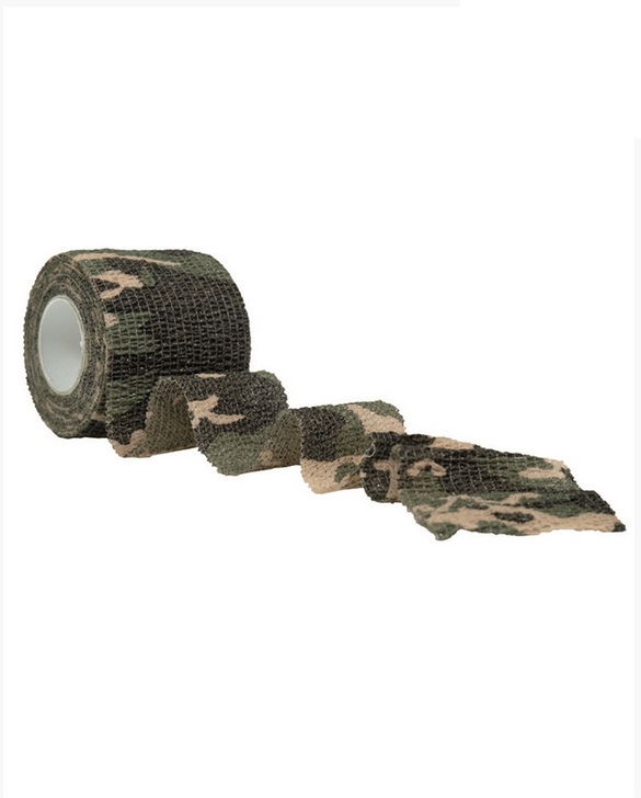 Camouflage Tape Woodland, 50 mm, 4.5 m, Mil-Tec - Masking Tapes - 15933020 - 1