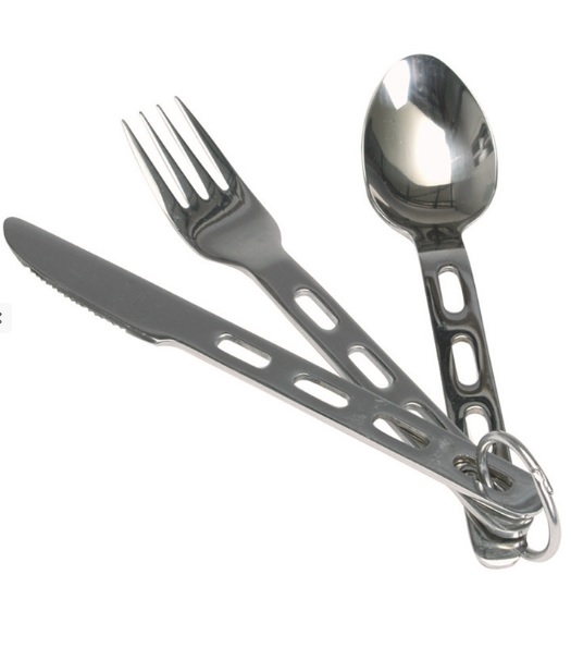Cutlery Set Spoon-Fork-Knife Set, Mil-Tec - Camping Cookware - 14623000 - 1