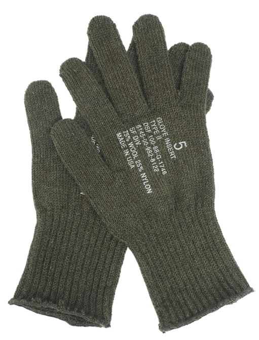 US GI OD Wool Gloves, Unused Surplus - Gloves - 91259600 - 1
