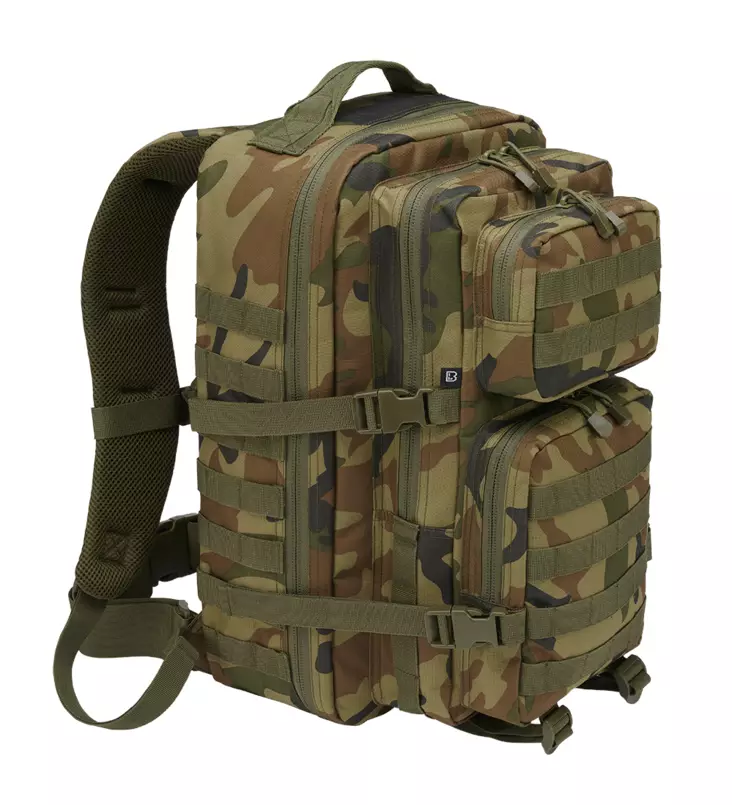 Brandit Assault Pack, Large, Woodland Camouflage - Backpacks - 8008-10 - 1