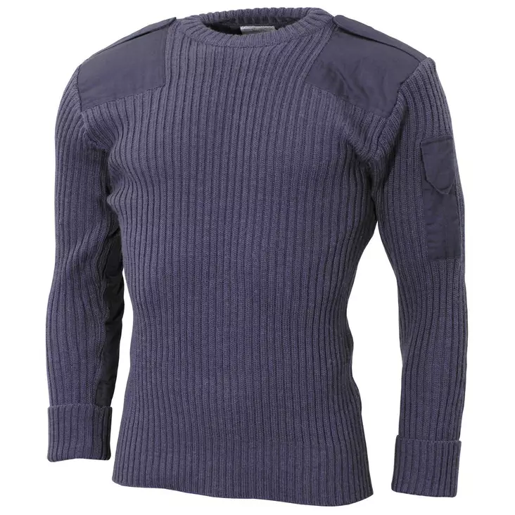 British Sweater, Blue-Grey, Surplus - Wool Sweaters - 605280-100 - 1