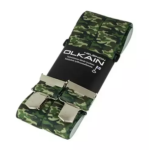 H-Style Suspenders 35 mm, Camo Green, Helsinki Shoulder Strap - Braces - 4010-110 - 1