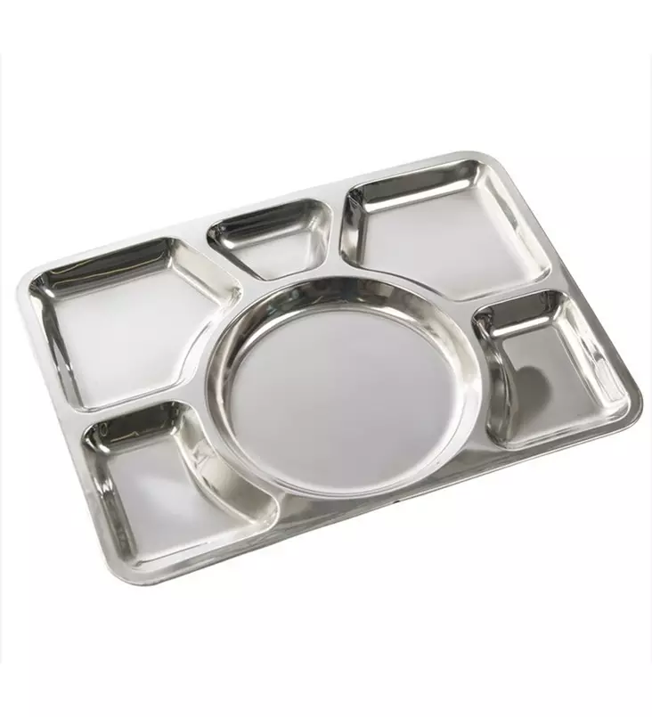 Metal Prison Tray, Stainless Steel, Mil-Tec - Camping Cookware - 14676000 - 1