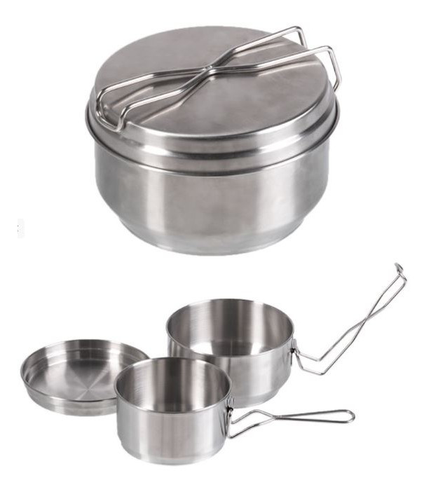 Czech Three-Piece Dining Set, Stainless Steel, Mil-Tec - Camping Cookware - 14664800 - 3