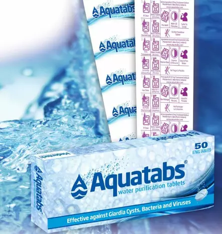 Aquatabs Water Purification Tablets, 50 Tablets/Pack - Water Purification Tools - 319381 - 2