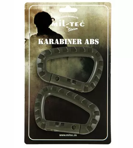 Carabiner Hook 83 mm 2 pcs / pack, Mil-Tec - Straps and Loops - 15921001 - 1