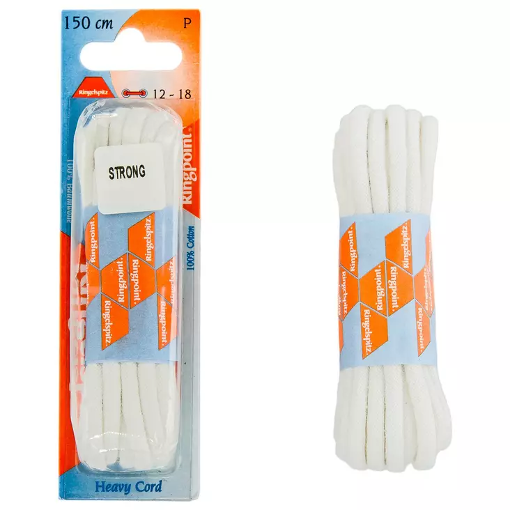 150 cm Round Shoelaces, White - Footwear Accessories - 04271 - 1