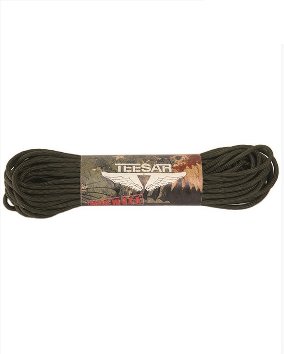 Paracord Rope 15.24 Meters by Teesar, Mil-Tec, Olive Green - Ropes and Cords - 15945001 - 1