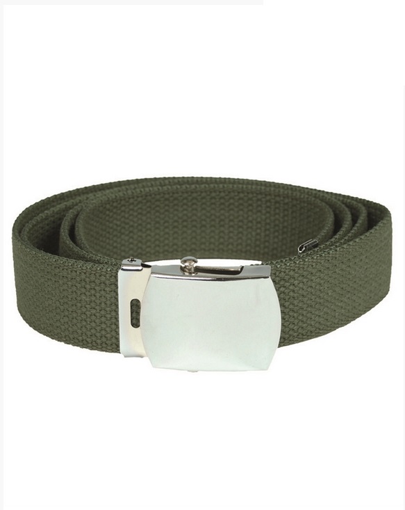 Cotton Belt with US Metal Buckle, 120 cm x 30 mm, Mil-Tec - Canvas Belts - 13110000 - 1