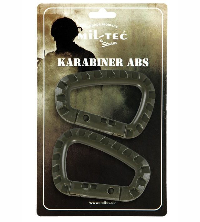 Carabiner Hook 83 mm 2 pcs / pack, Mil-Tec - Straps and Loops - 15921001 - 1