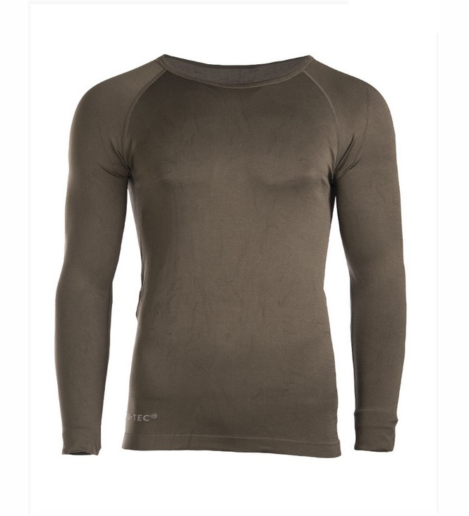 Long Sleeve Sport Base Layer, Olive Green, Mil-Tec - Undershirts - 11233001 - 1