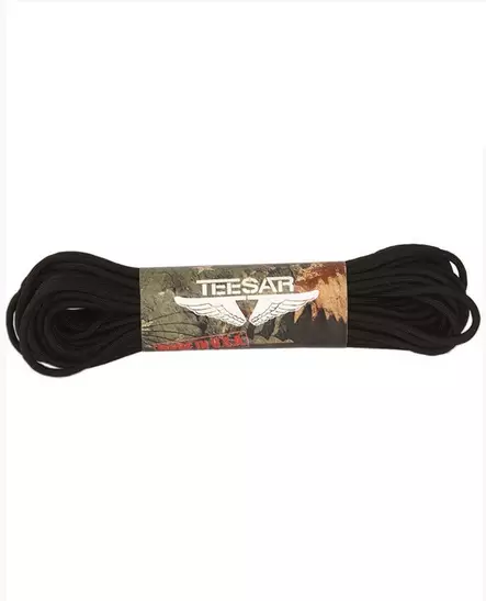 Paracord Rope 15.24 Meters Teesar, Mil-Tec, Black - Ropes and Cords - 15945002 - 1