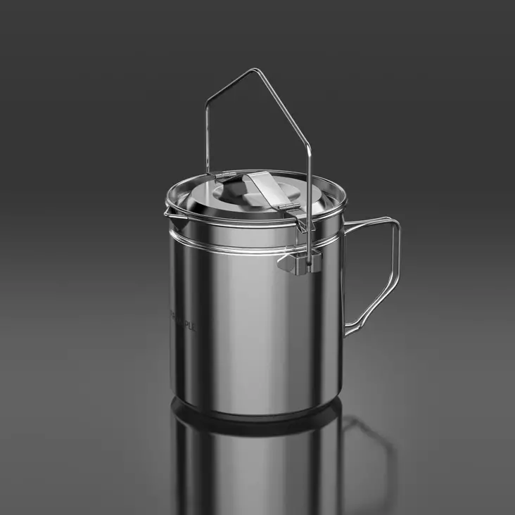 Fire-Maple Antarcti Trekking Pot 1.2L, Billy Pot Stainless Steel - Camping Cookware - FMAP1-2 - 1