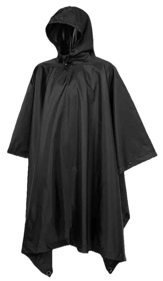 Brandit Rain Poncho, Ripstop, Black - Rain Ponchos - 3169-2 - 1