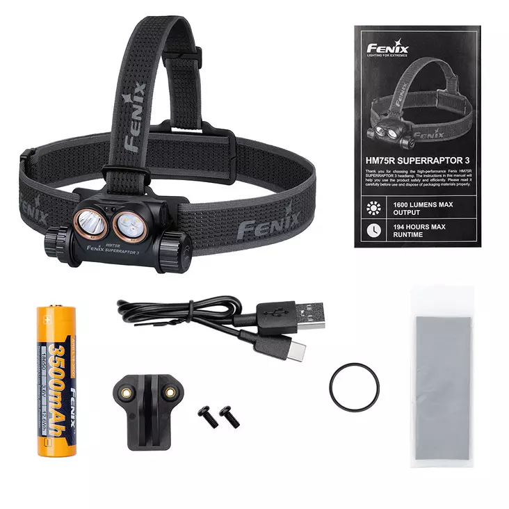 Fenix HM75R SUPERRAPTOR 3 Headlamp - Headlamps - 911707-ALG2 - 1