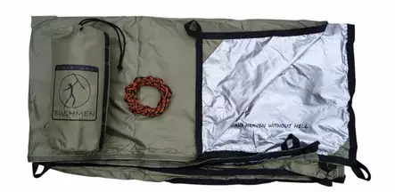 Bushmen Thermo-Tarp Shelter Fabric 4 x 3 m, Olive Green / Silver - Tarp and Tent Fabrics - BUULTARP4X3 - 2