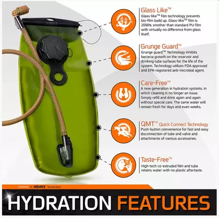 Source WXP Storm Valve Hydration Bladder, 3 Liters, Coyote - Hydration Packs and Bags - 4305530003 - 2