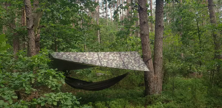 Bushmen Thermo-Tarp Shelter Fabric, CAMO 2 x 3m - Tarp and Tent Fabrics - BU1THTARPC2x3 - 1