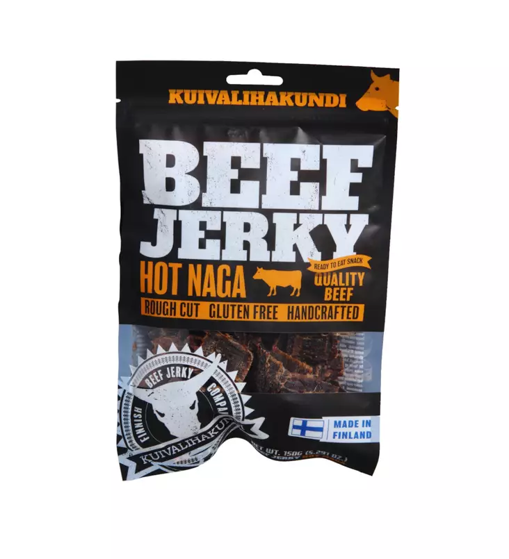 Kuivalihakundi Beef Jerky Hot Naga, 150g - Dried Meats - 300003 - 1