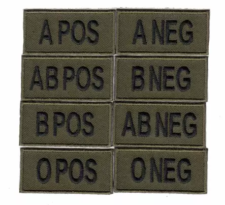 U.S.E. Tactical Unit Badge, Field Color, A NEG - Blood Type Markers - 120824 - 1