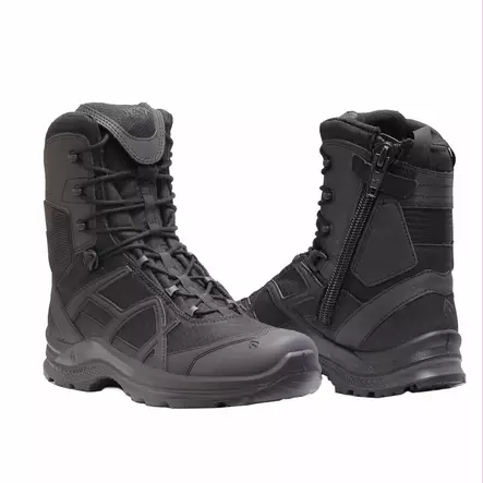 Haix Black Eagle Athletic 2.0T High Black Side Zipper, Tactical Boot for Work and Leisure - Boots and High-top Boots - 330004-3-35-4 - 1