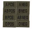 U.S.E. Tactical Unit Badge, Field Color, A NEG - Blood Type Markers - 120824 - 1