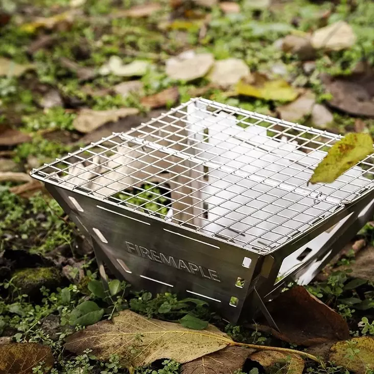 Fire-Maple Maverick 4 Camp Grill, Stainless Steel - Twig Stoves - FMMWS4 - 1