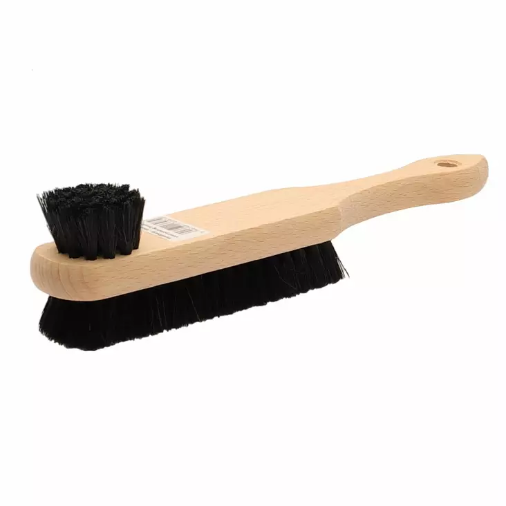 NK Shoe Brush with Wooden Handle, Double-Sided - Shoe Care Products - 04404 - 1