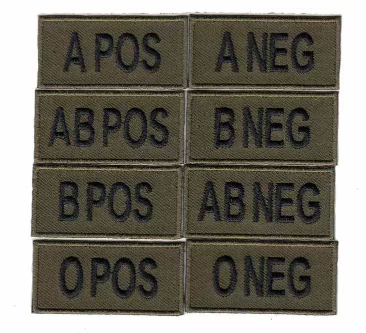 U.S.E. Tactical Unit Badge, Field Color, A NEG - Blood Type Markers - 120824 - 1