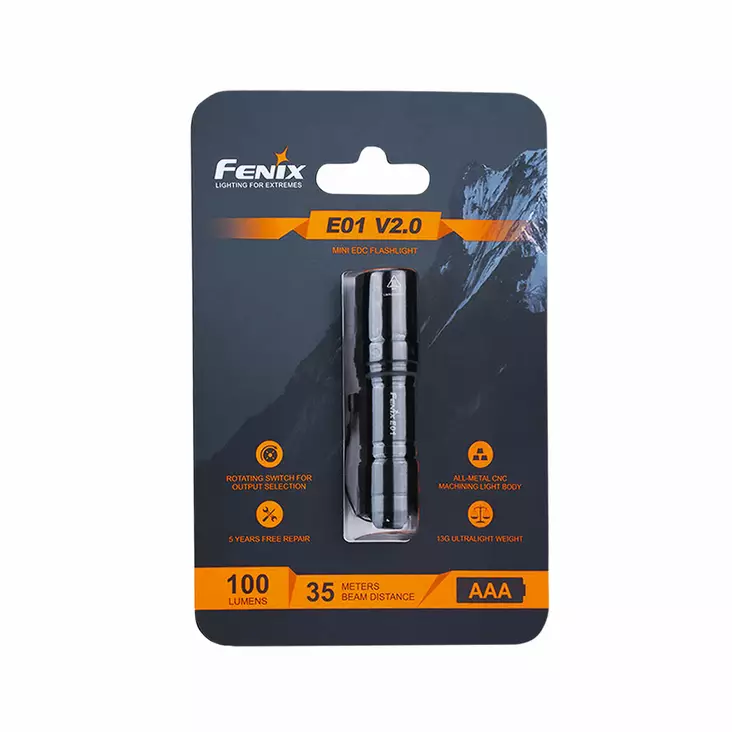 fenix e01 keychain flashlight Black this standard AAA battery flashlight is a great choice for your everyday carry needs. Fenix Flashlight E01 V2.0 AAA