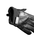 Leather Gloves with Sheep Fleece Lining, Black - Leather Gloves - 1011M-8-5 - 3