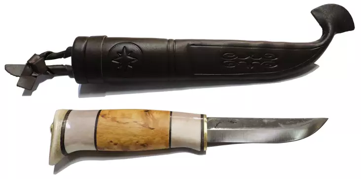 Wilderness Knife Tape 95, Reindeer Antler/Birch Tar - Knives - T95 - 1