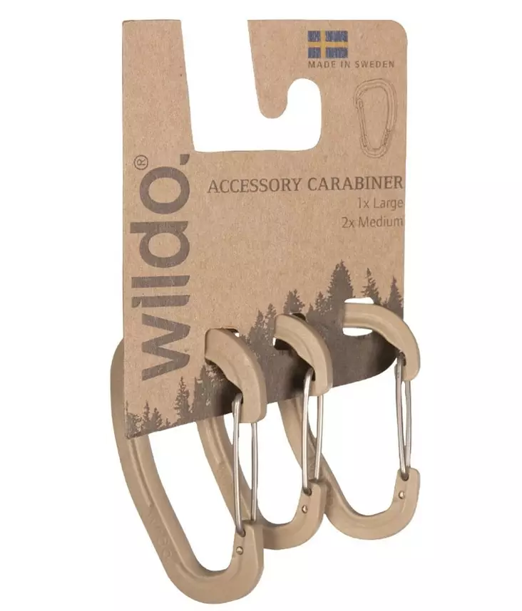 Wildo Carabiner Set of 3, Coyote Brown - Climbing and Carabiners - 15920105 - 1