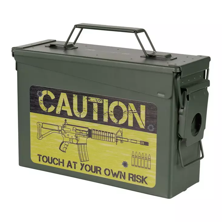 Ammo Box, 30 Cal., Caution Risk, Fosco - Ammunition Boxes - 465305 - 1