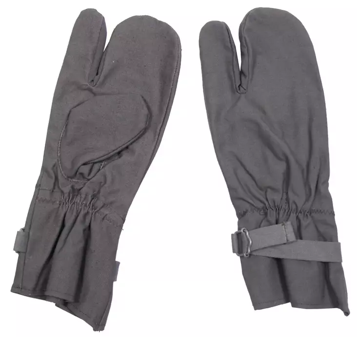Austrian fabric glove without lining, gray, military surplus - Gloves and Mittens - 615164-8-8-5 - 1