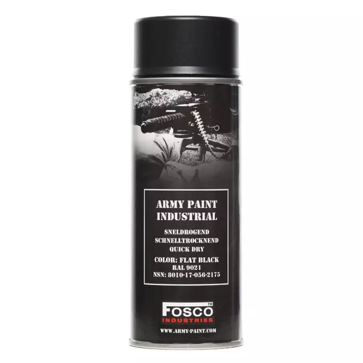 Flat Black Spray Paint, Fosco - Spray Paints - 469312-25 - 1
