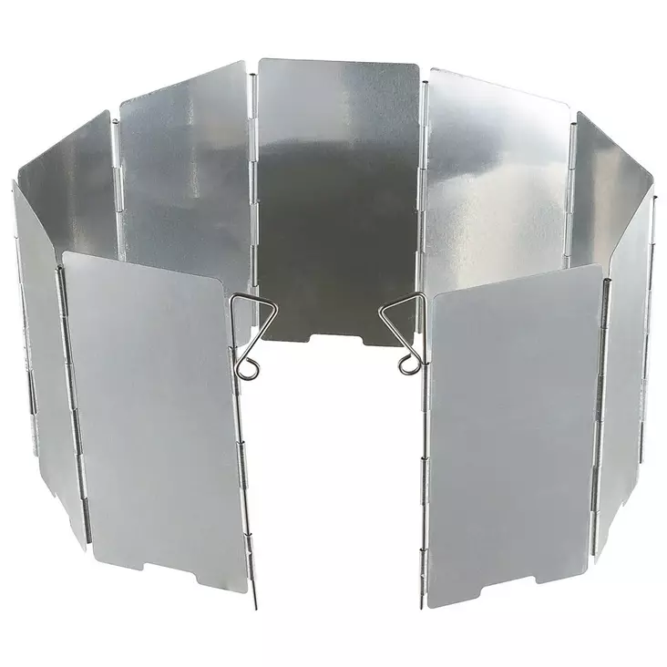 Wind Shield for Stove, Foldable, Aluminum, 9-Panel, MFH - Gas Stoves - 33686 - 1