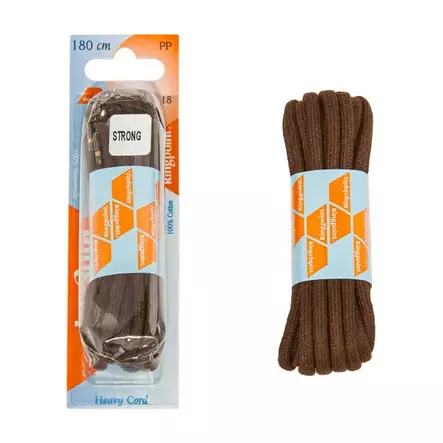 Strong 180cm Round Shoelaces, Brown - Footwear Accessories - 04287 - 1