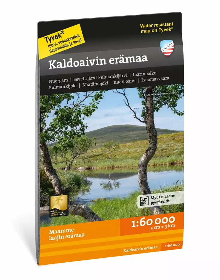Calazo Map of Kaldoaivi Wilderness - Maps and Bags - 527 - 1