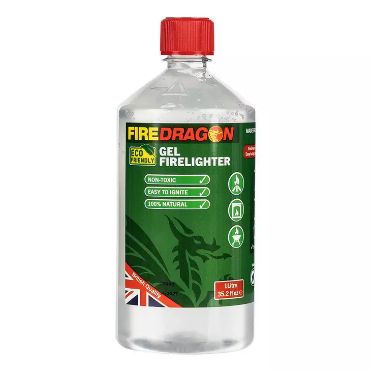 FireDragon Ignition Gel, Eco-Friendly, 1 Liter - Fuels and Gases - 429757 - 1