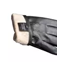 Leather Gloves with Sheep Wool-Cashmere Lining, Black - Leather Gloves - 1260M-8 - 3