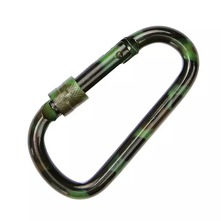 75 mm Carabiner with Screw Lock, Woodland, Fosco - Climbing and Carabiners - 259128 - 1
