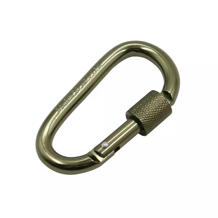 80 mm Locking Carabiner, Green, Fosco - Climbing and Carabiners - 259178 - 1